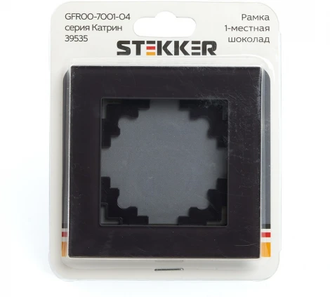 Рамка на 1 пост (коричневый) Stekker Катрин 39535