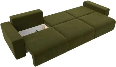 Диван прямой Лига-036 НПБ Классик Лонг (Зеленый/Микровельвет) Лига Диванов арт.121317