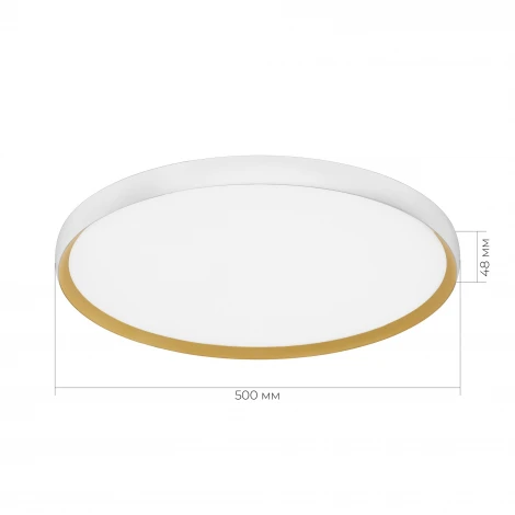 Потолочный светильник Evoluce Helst SLE1810-502-01 Белый, золотистый/белая LED 1*42W 4000K