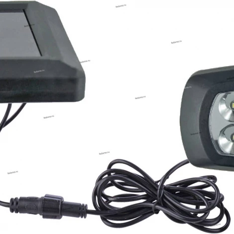 Прожектор уличный светодиодный с датчиком движения и солнечной батареей Horoz Wizard, черный, 2W, IP44, 6400K