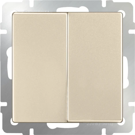 Выключатель двухклавишный (шампань) Werkel W1120011 (a050857)
