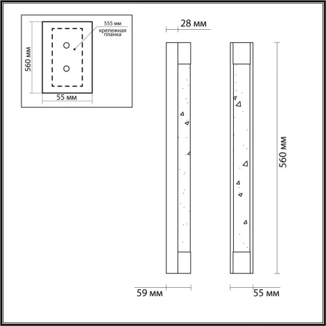 Настенный светильник Odeon Light Mirada 6681/12WL антич бронза/металл/хрусталь IP20 LED 12W 600Лм 4000K (220V)