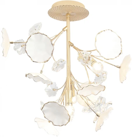 Потолочная люстра на штанге Crystal Lux MARGO PL4 (220V, цветы)