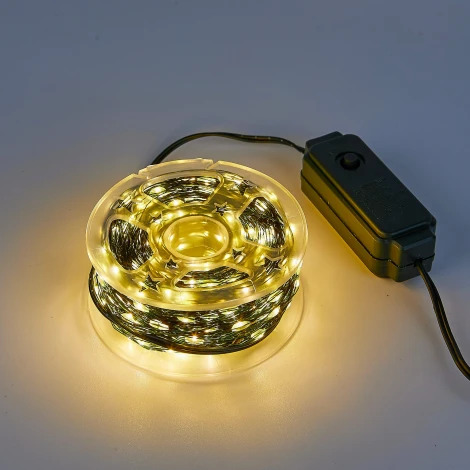 Гирлянда светодиодная "Роса", 50м. 500 светодиодов, теплый белый свет Uniel ULD-S5000-500/DGA WARM WHITE IP20 DEW