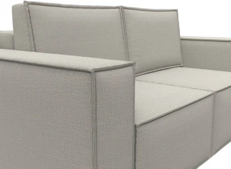 Диван прямой Куба мини (Бежевый/Рогожка) Лига Диванов арт.121889