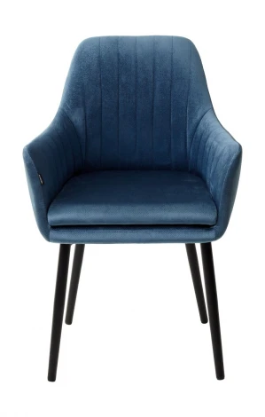 Стул Роден Blitz 19 Пепельно-синий, велюр/ черный каркас