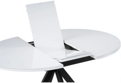 Стеклянный стол Woodville Бетина черный / белый 504211