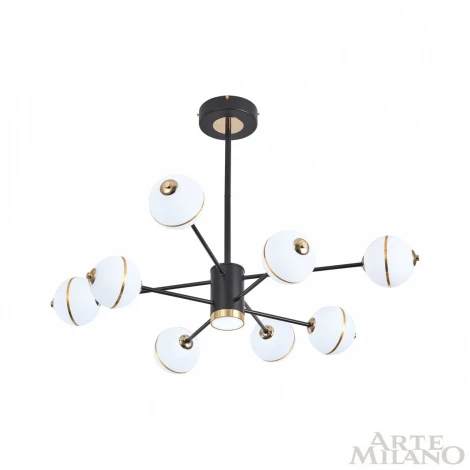 Потолочная люстра на штанге Arte Milano 272069/8 BK (LED, 220V, шарики)