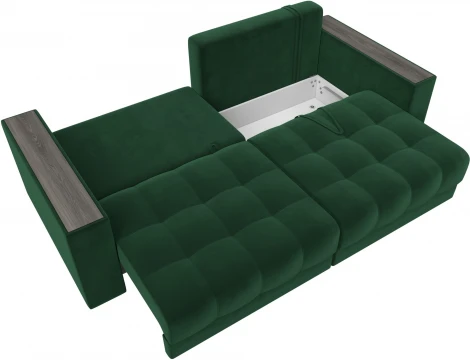 Диван прямой с декором Лига-049 НПБ Лига Диванов (Велюр) арт.128389