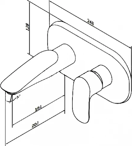 Смеситель Am.Pm Sensation F3072200 С ВНУТРЕННЕЙ ЧАСТЬЮ, для раковины