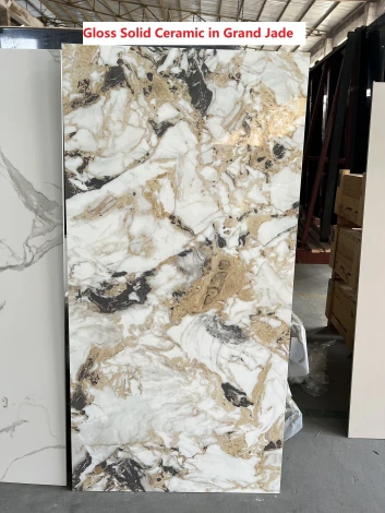 Стол ACERRA NEW 160 GLOSS GRAND JADE SOLID CERAMIC/ каркас цвета шампань М-City