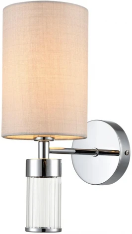 Бра Lumion Arnika 6585/1W хром/бежевый, металл/текстиль, стекло E14 1*40W 220V