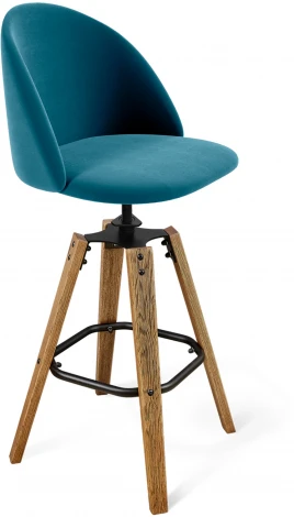 Стул барный SHT-ST35/S93 тихий океан/браш.коричневый/черный муар Sheffilton 1539798902