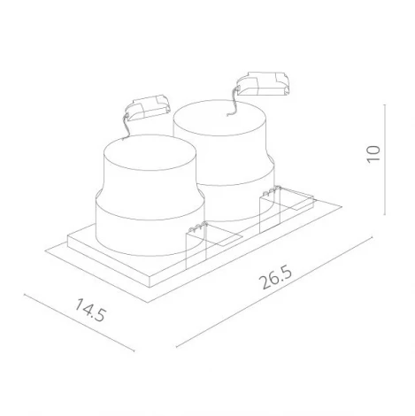 Встраиваемый точечный светильник Arte Lamp Privato A7018PL-2WH