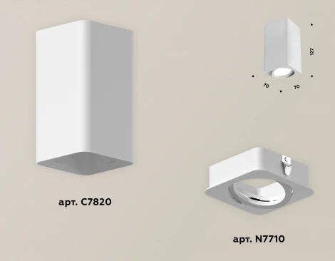 Накладной точечный светильник Ambrella Techno Spot XS7820010 (220V, куб)