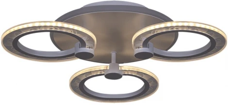 Потолочная люстра светодиодная на штанге с пультом Reluce 20309-0.3-3+1 WT 57W (220V, кольцо)