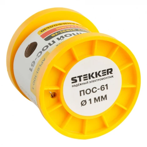 Припой с канифолью в бобине 100 гр. Stekker 50317