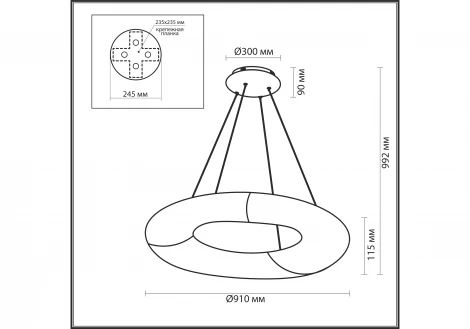 Подвесной светильник Odeon Light Aura 4064/108L
