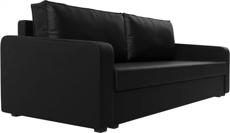 Диван прямой Лига-009 (Черный/Экокожа) Лига Диванов арт.118065