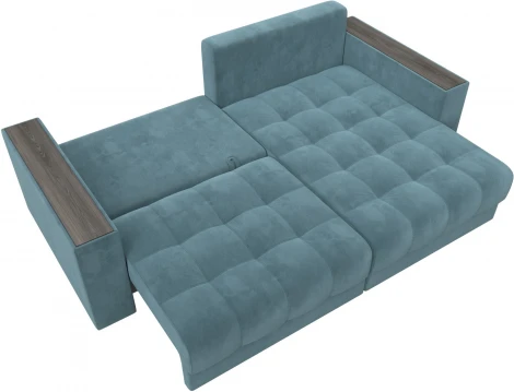 Диван угловой с декором Лига-049 НПБ Лига Диванов (Велюр) арт.128456