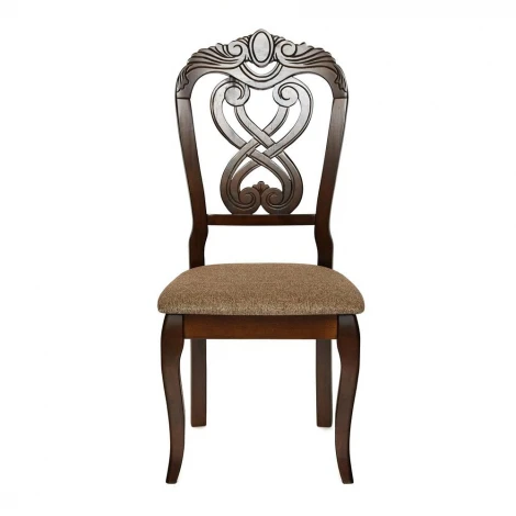 Стул -Андромеда/ Andromeda Ivory white, ткань коричневая S168-7 (дерево гевея)