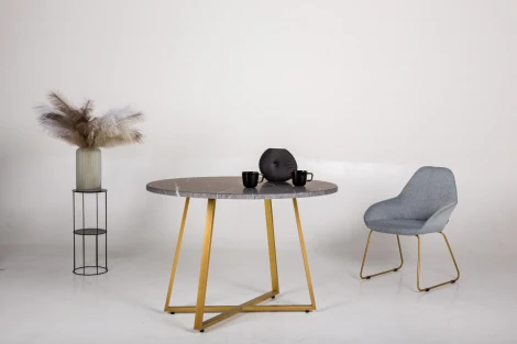 Стул R-Home Kent Грей/Линк Золото