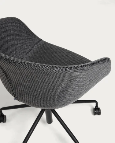 Обеденный стул La Forma (ex Julia Grup) Yvette (Серый/ Сталь,Пена,Металл,Пенополиуретан)