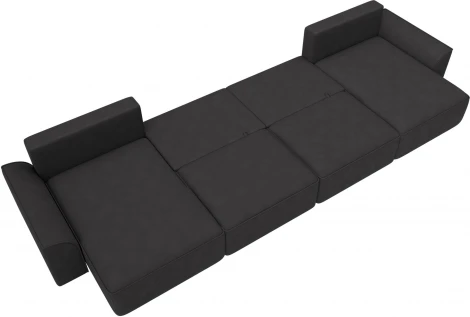 Диван п-образный Лига-048 НПБ лонг Лига Диванов (Замша) арт.128361