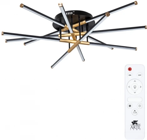 Потолочная люстра Arte Lamp Fernando A2199PL-6BK (LED, 220V, пульт управления, круглые)