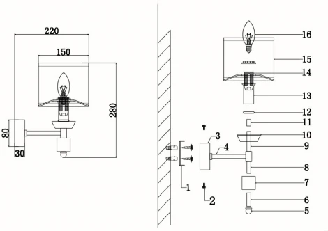 Бра Lumien Hall Vivien LH1038/1W-CO-WT