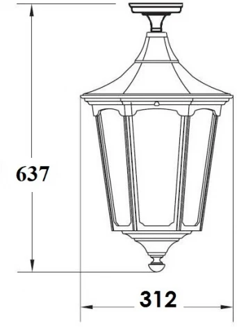 Потолочный светильник уличный Oasis Light ALBORG L 79705LA Bl (220V, фонарь, IP44)