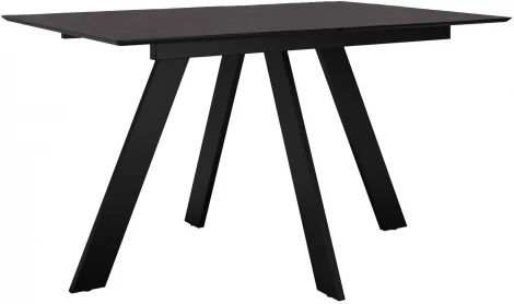 Стол DikLine DKD120, керамика 120(160)х80, мрамор бронза матовый, опоры черные (2 уп.) арт.00-00076075