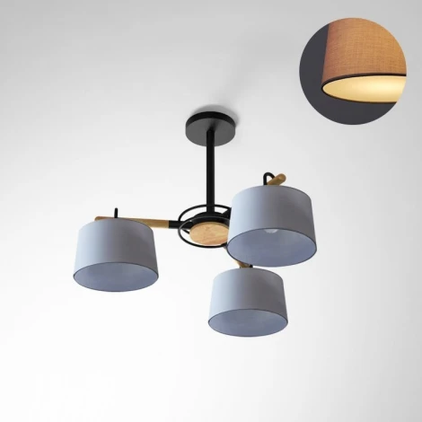 Потолочная люстра на штанге Even 3 Gray ImperiumLoft Even01 (178366-26) (220V)