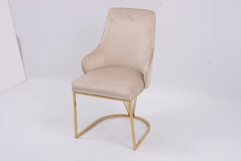 Стул обеденный Сиена MC885-BG-2, 62х57х90 см, бежевый/глянцевое золото IST-CASA