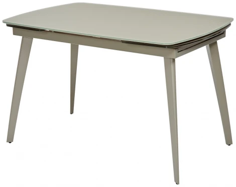 Стеклянный стол M-City ELIOT 120 GREY9 матовое стекло цвет шампань/ GREY9 каркас