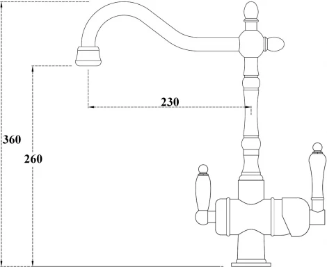 Смеситель Zorg Clean Water ZR 326-33 YF BR для кухонной мойки