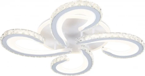 Потолочный светодиодный светильник с пультом Ambrella Acrylica Ice FA1702 (регулировка яркости, 220V, умный дом - Smart Life, круглые)