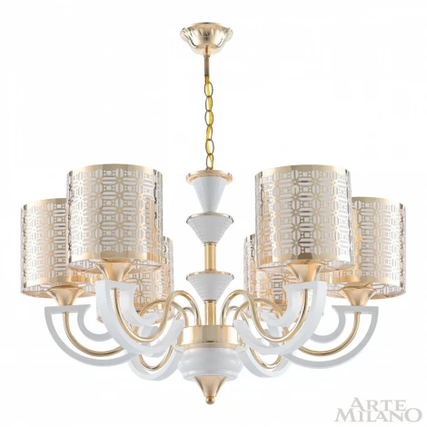 Подвесная люстра Arte Milano Florentia-8857 308857/6 Wh/Gd (220V, на цепи)