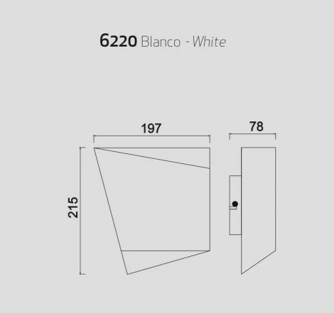 Настенный светильник Mantra Asimetric 6220