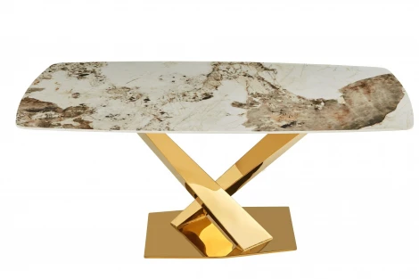 Стол обеденный IST-CASA Интерно DT-2883, 180х90х75 см, белый мрамор