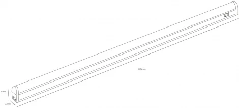 Настенно-потолочный линейный светильник светодиодный ЭРА LLED-01-16W-4000-E (220V)