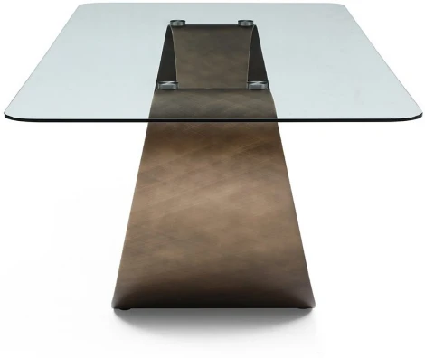 Стол ESF DT9305FGI (240) прозрачный /бронзовый/Стекло,Металл