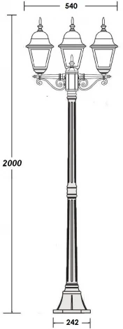 Наземный фонарь Oasis Light QUADRO M 79908MB Bl (220V, фонарь, IP44)