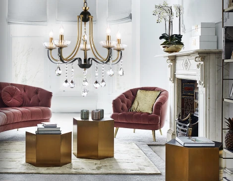 Подвесная люстра Ambrella TRADITIONAL TR4952 (220V, хрусталь, на цепи, свеча)