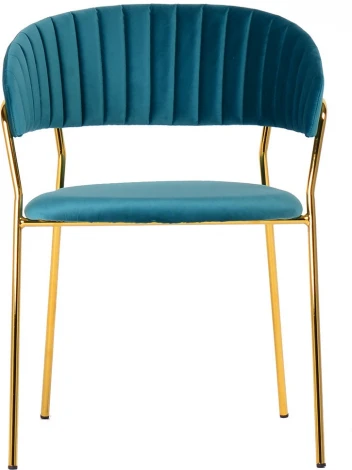 Комплект из 2-х стульев Turin бирюзовый с золотыми ножками Bradexhome арт.FR 0160P