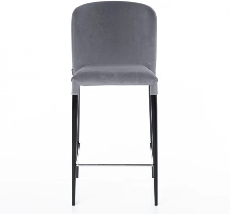 Стул полубарный Albert, бархат светло-серый 26 /опора конус Top Concept ALBERT 78293