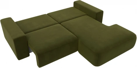 Диван угловой Лига-036 НПБ Классик правый угол (Зеленый/Микровельвет) Лига Диванов арт.121368