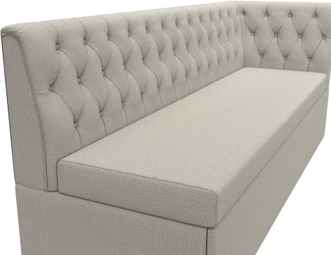 Диван кухонный Маркиз с углом справа (Бежевый/Рогожка) Лига Диванов арт.122440