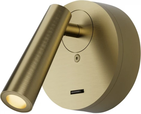 Спот Denkirs Shine Wall DK5072-SB 3W сатинированная латунь (LED, 220V, выключатель, круглые)