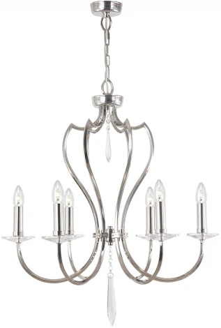 Подвесная люстра Pimlico PM6-PN Elstead (220V, подвески, на цепи, свеча)